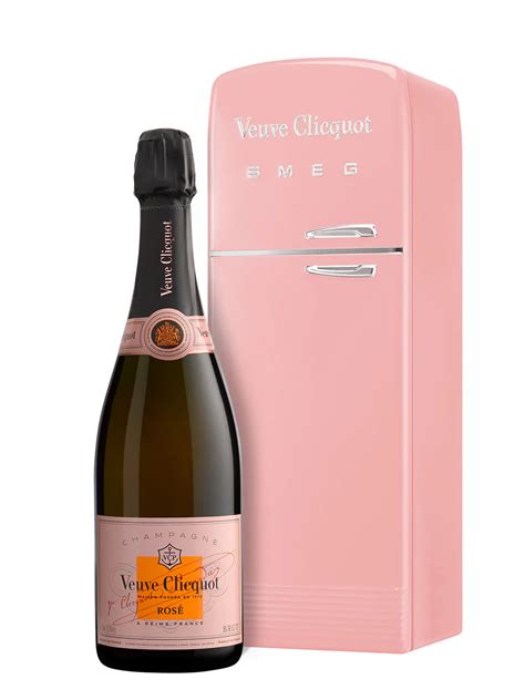 veuve-clicquot-rose-metal-fridge-box|Veuve Clicquot Rose in SMEG Fridge Box .